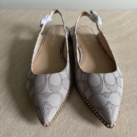 Coach VAE Jacquard Skimmer Slingback Flats - Picture 3 of 12